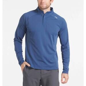 NEW UNRL men's highlands quarter zip top in blue